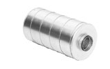 Circular silencer:TSLU 100-Circular straight silencer