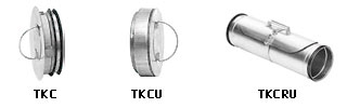Kruhová tesná spojka:TKCU -servisný otvor do potrubiaTKCRU - servisný otvor do potrubia